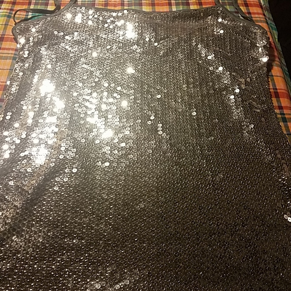 #yougogirl Womens Brilliant Silver Top Size Large